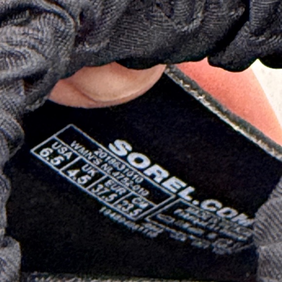 Sorel Gladiator Sandals Ruched Straps Back Zipper Black Leather Size‎ 6.5 - Picture 9 of 10